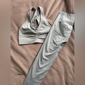 Light Blue Alphalete Set - Sports Bra and Leggings